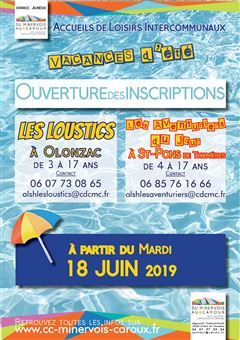 Inscriptions à l'ALSH dès le 18 juin